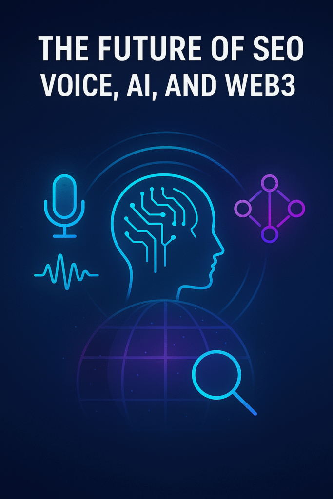 Clipart for the future of seo, voice,ai and web3